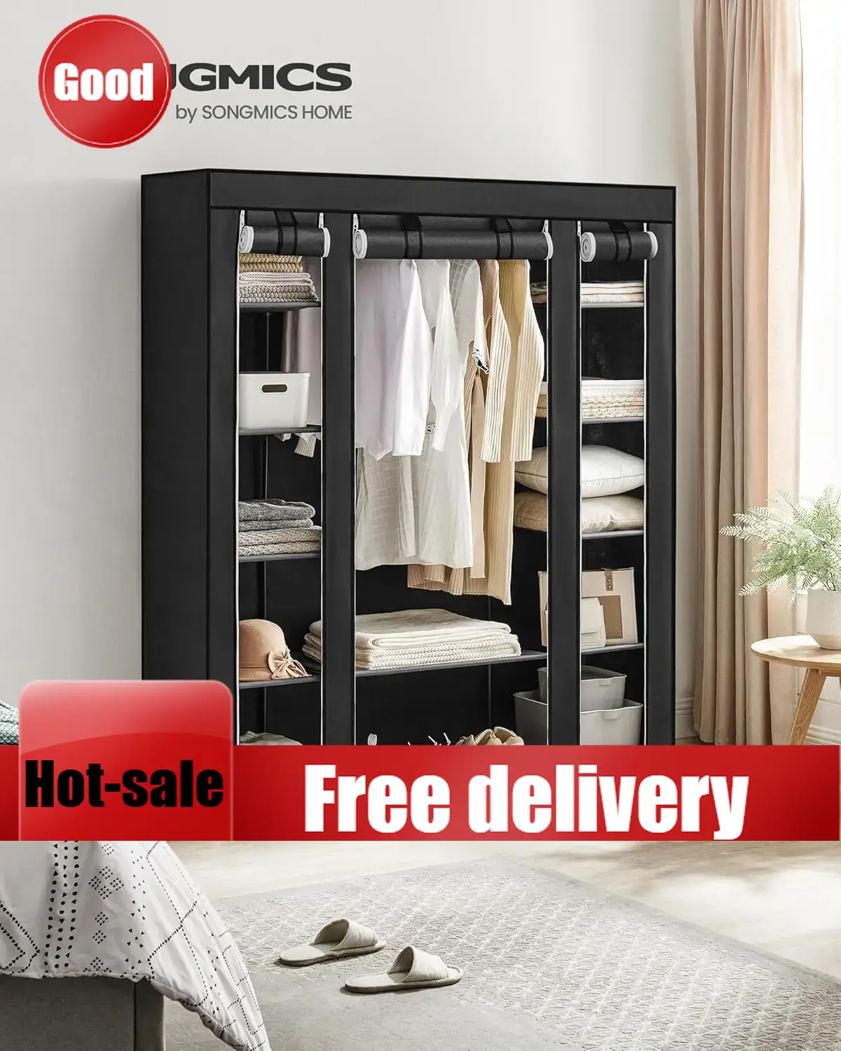 Wardrobe Closet Portable Fabric Cover - Cheng-Closet Gardırop, Yatak Odası için Taşınabilir