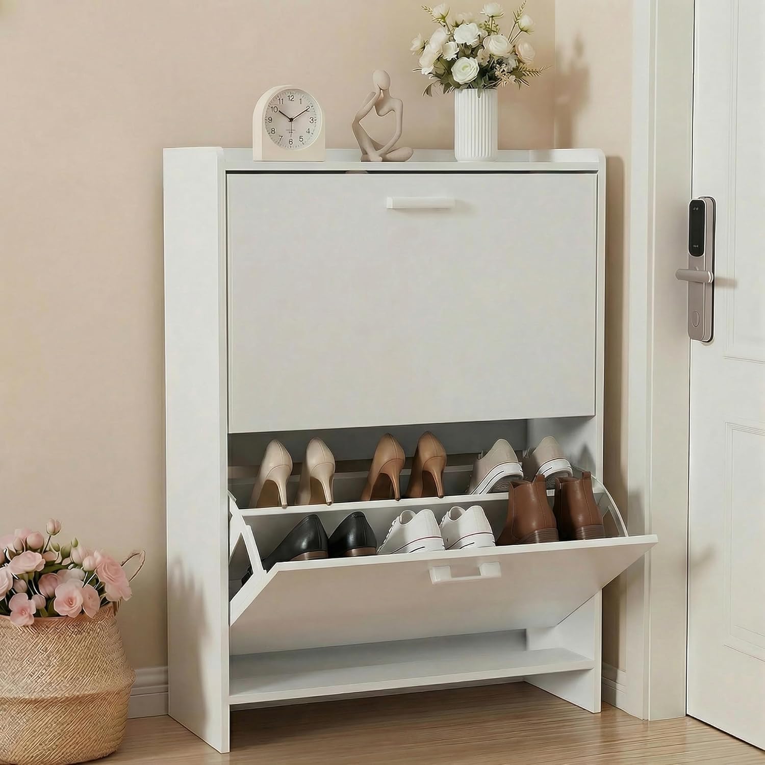 Shoe Rack Cabinet Narrow Entryway - # 2 Çekmeceli Dar Ayakkabılık, Giriş