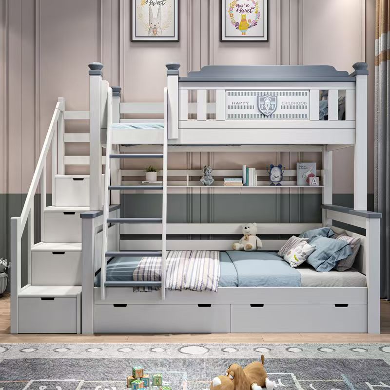 Bunk Bed With Stairs And Slide - 2025 Ucuz Ahşap Çocuk Odası Mobilyaları