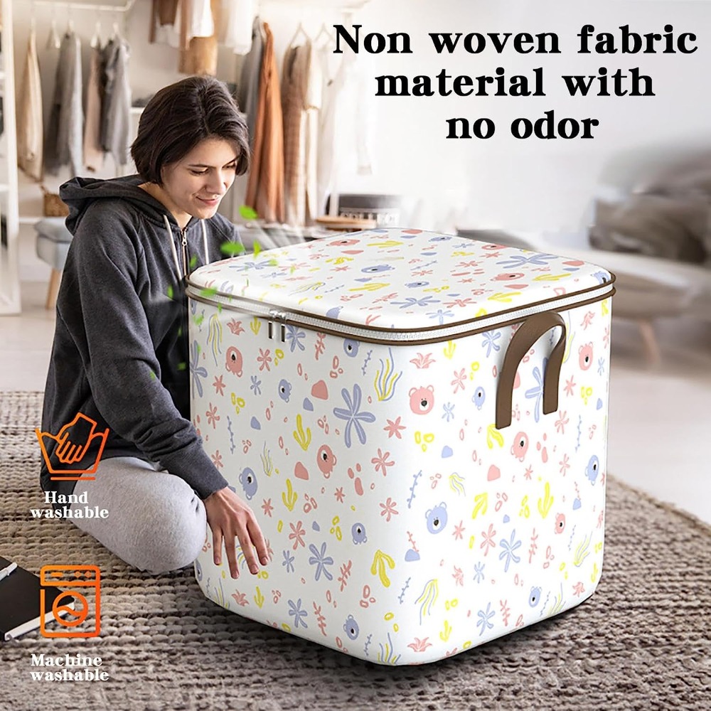 Wardrobe Closet Portable Fabric Cover - Dayanıklı saplı taşınabilir kıyafet dolabı kutu