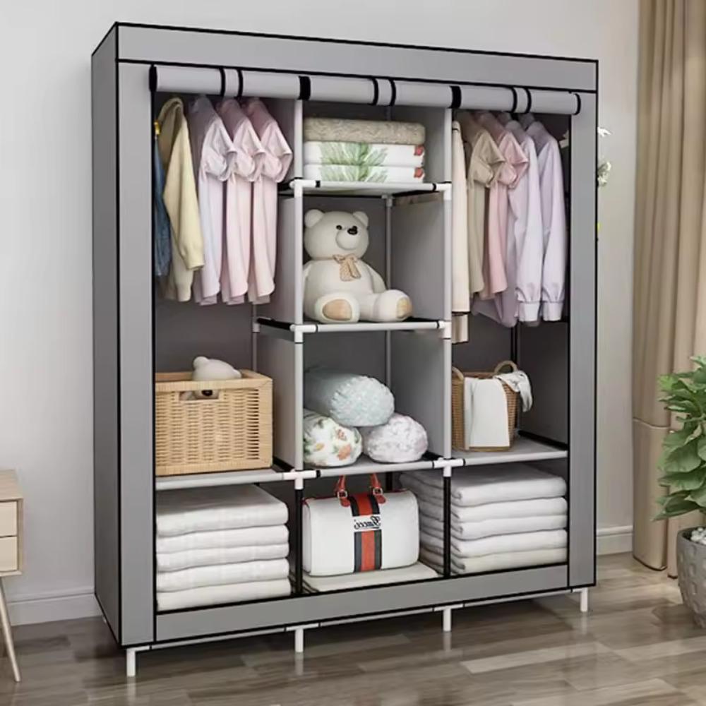 Wardrobe Closet Portable Fabric Cover - 64 İnç Taşınabilir Giysi Dolabı, Katlanabilir