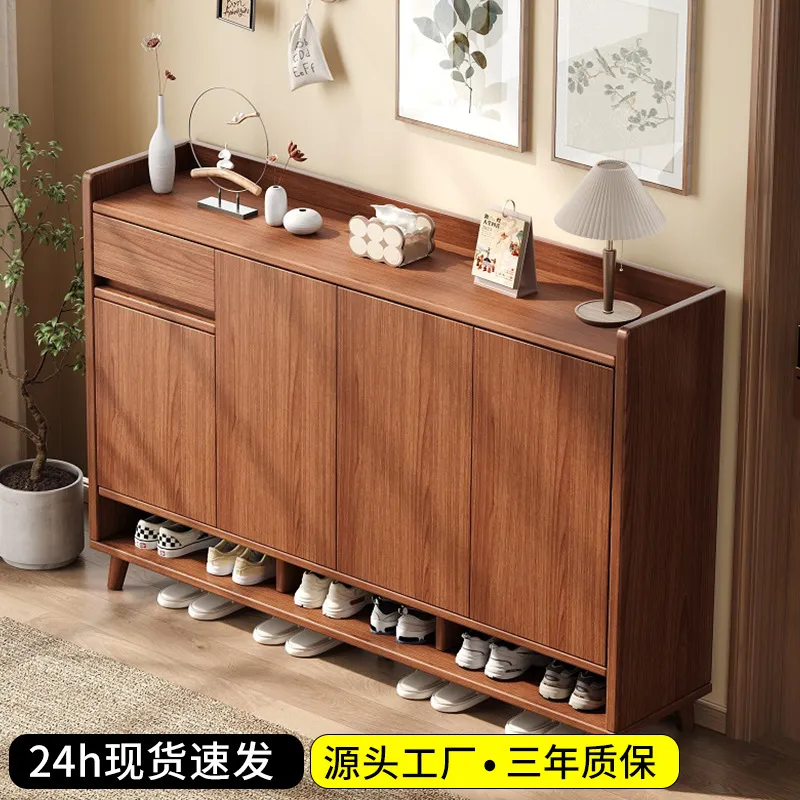 Shoe Rack Cabinet Narrow Entryway - Masif ahşap ayakkabı dolabı dar koridor