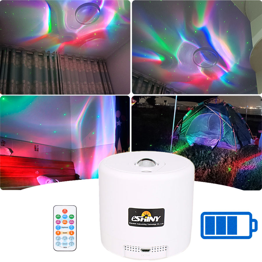 Floating Nightstand With Led Light - SA204 RGB LED Motif Aurora Projektör