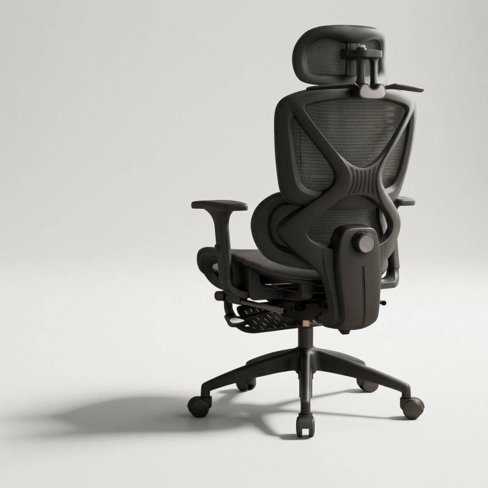 Office Furniture - Nefes Alabilen Fileli Kolçaklı, Ayarlanabilir Başlıklı