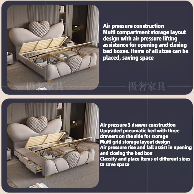 200x220cm Çift Kişilik Karyola - King Size Bed Frame With Storage Drawers incelemesi ve fiyatı