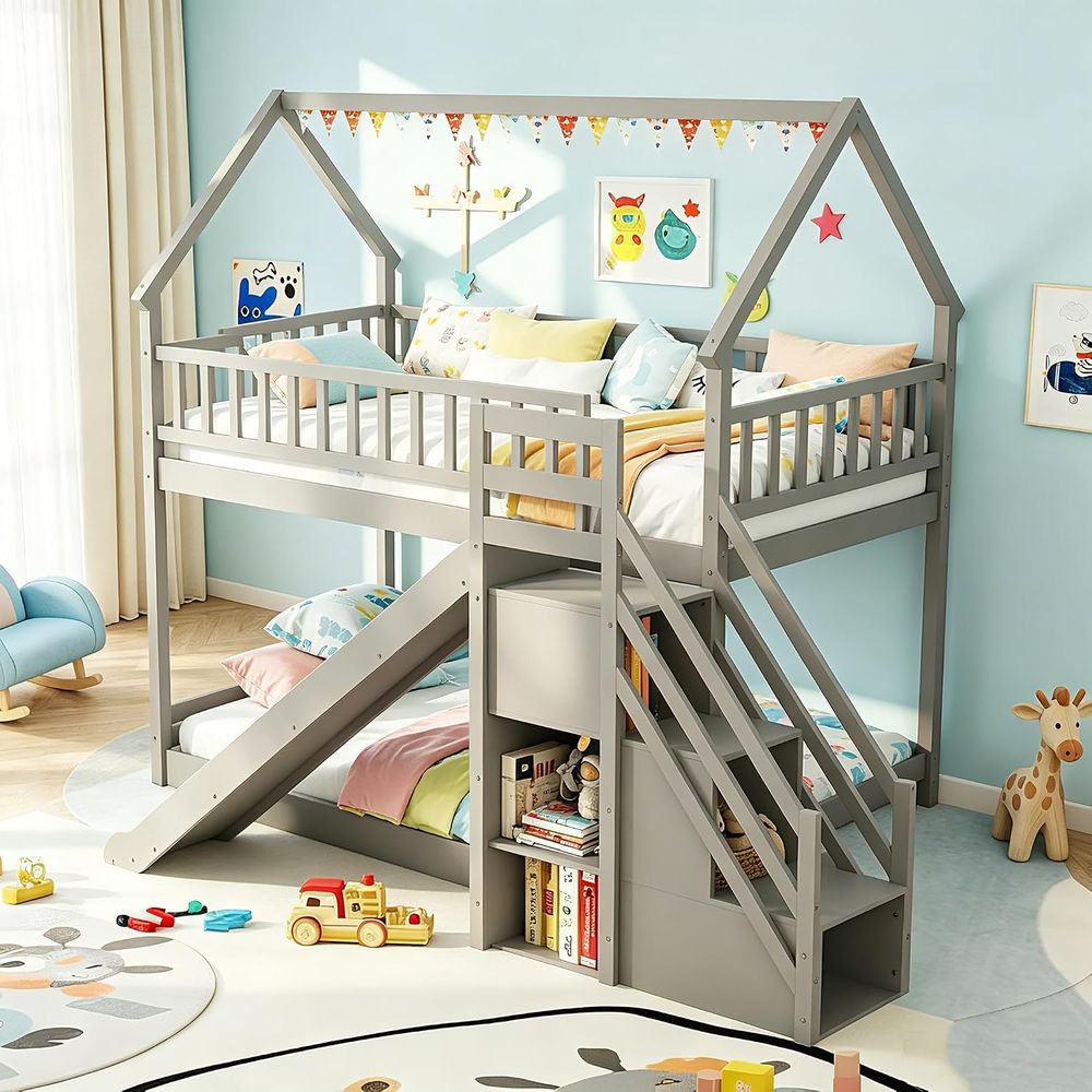 Çift Kişilik Ranzalı Yatak, Ka - Bunk Bed With Stairs And Slide incelemesi ve fiyatı