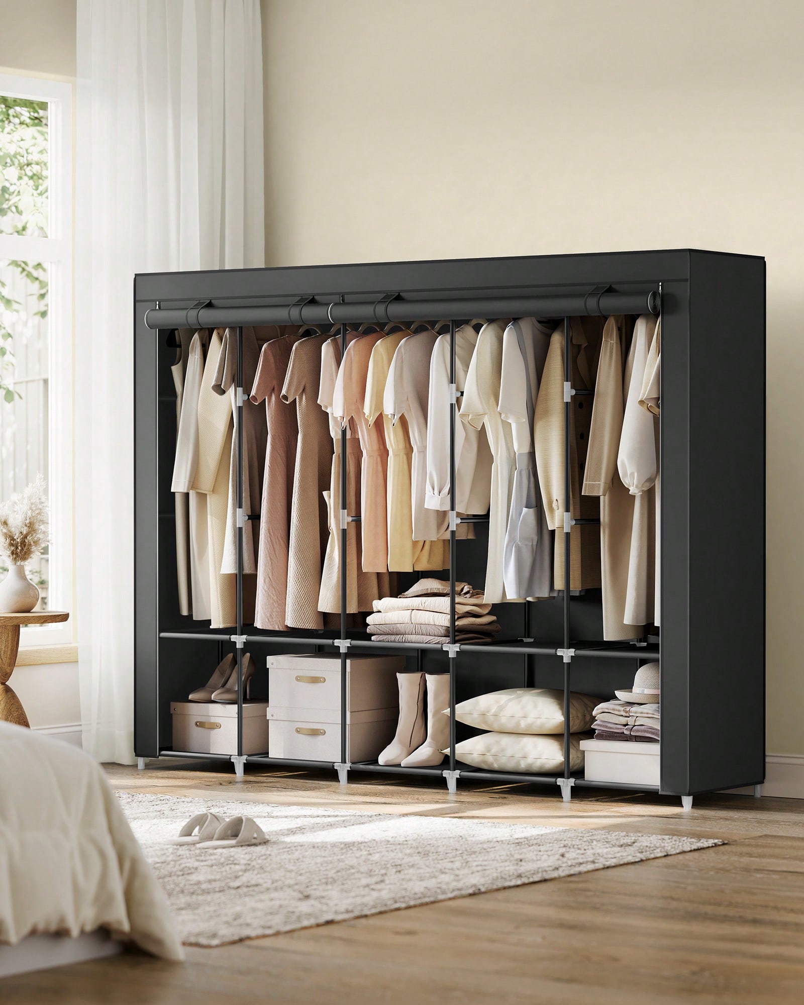 83 İnç Ekstra Büyük Taşınabili - Wardrobe Closet Portable Fabric Cover incelemesi ve fiyatı