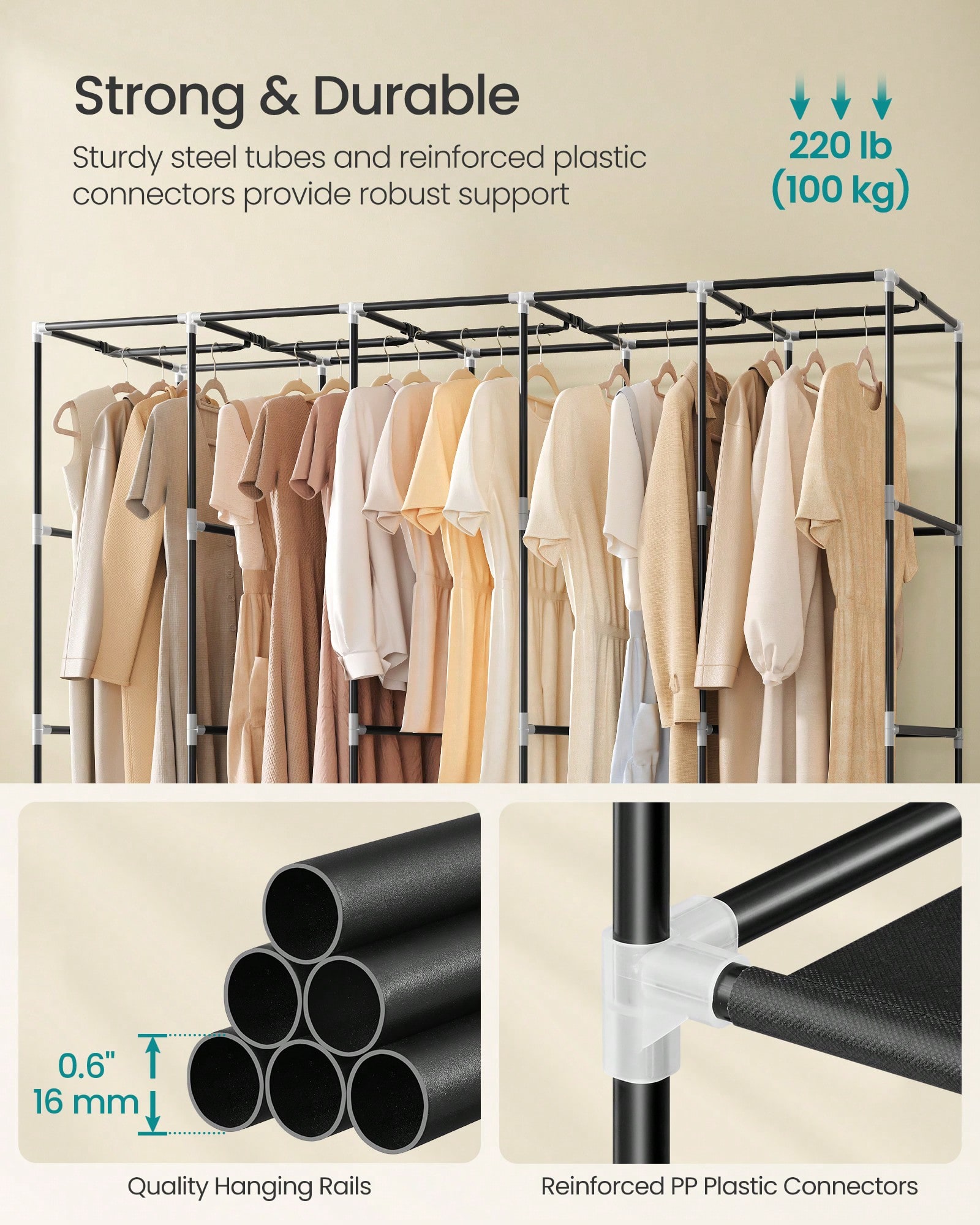 83 İnç Ekstra Büyük Taşınabili - Wardrobe Closet Portable Fabric Cover incelemesi ve fiyatı