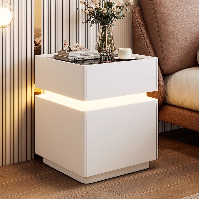 Akıllı Komodin, Sensörlü Işık, - Solid Wood Nightstand 2 Drawers incelemesi ve fiyatı