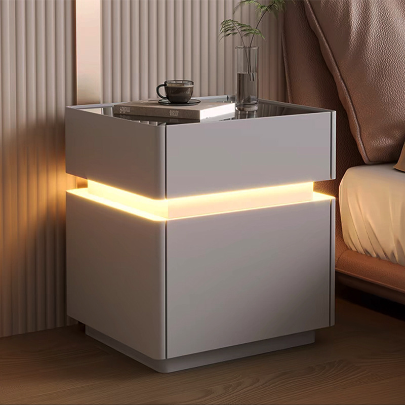 Akıllı Komodin, Sensörlü Işık, - Solid Wood Nightstand 2 Drawers incelemesi ve fiyatı