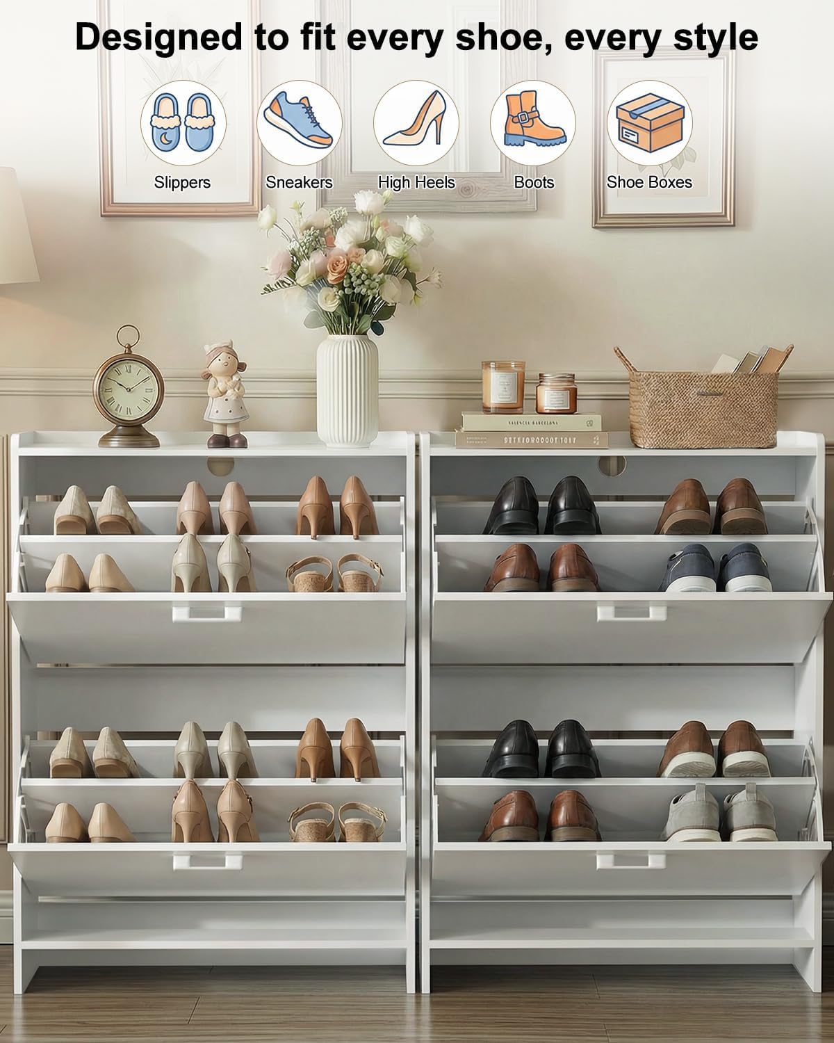 # 2 Çekmeceli Dar Ayakkabılık, - Shoe Rack Cabinet Narrow Entryway incelemesi ve fiyatı