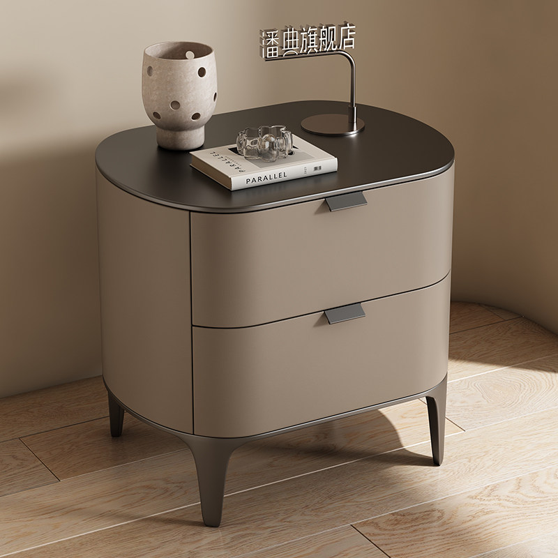 Lüks Komodinler Mikrofiber Der - Solid Wood Nightstand 2 Drawers incelemesi ve fiyatı