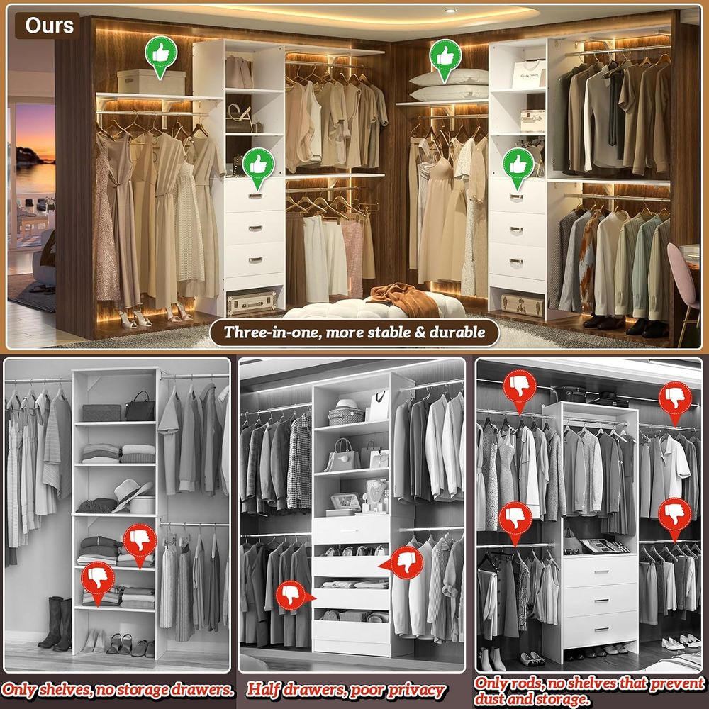8T Dolap Sistemi, 96'' 3 Askı  - Bedroom Furniture incelemesi ve fiyatı