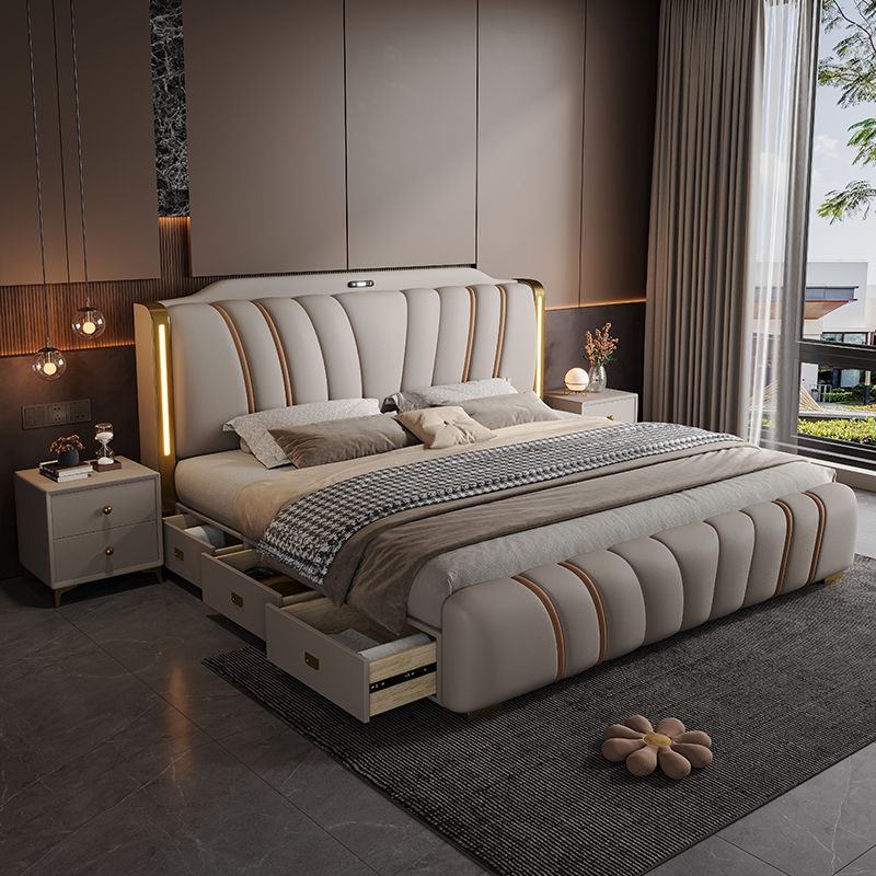180x200CM kraliçe boy ahşap ka - King Size Bed Frame With Storage Drawers incelemesi ve fiyatı