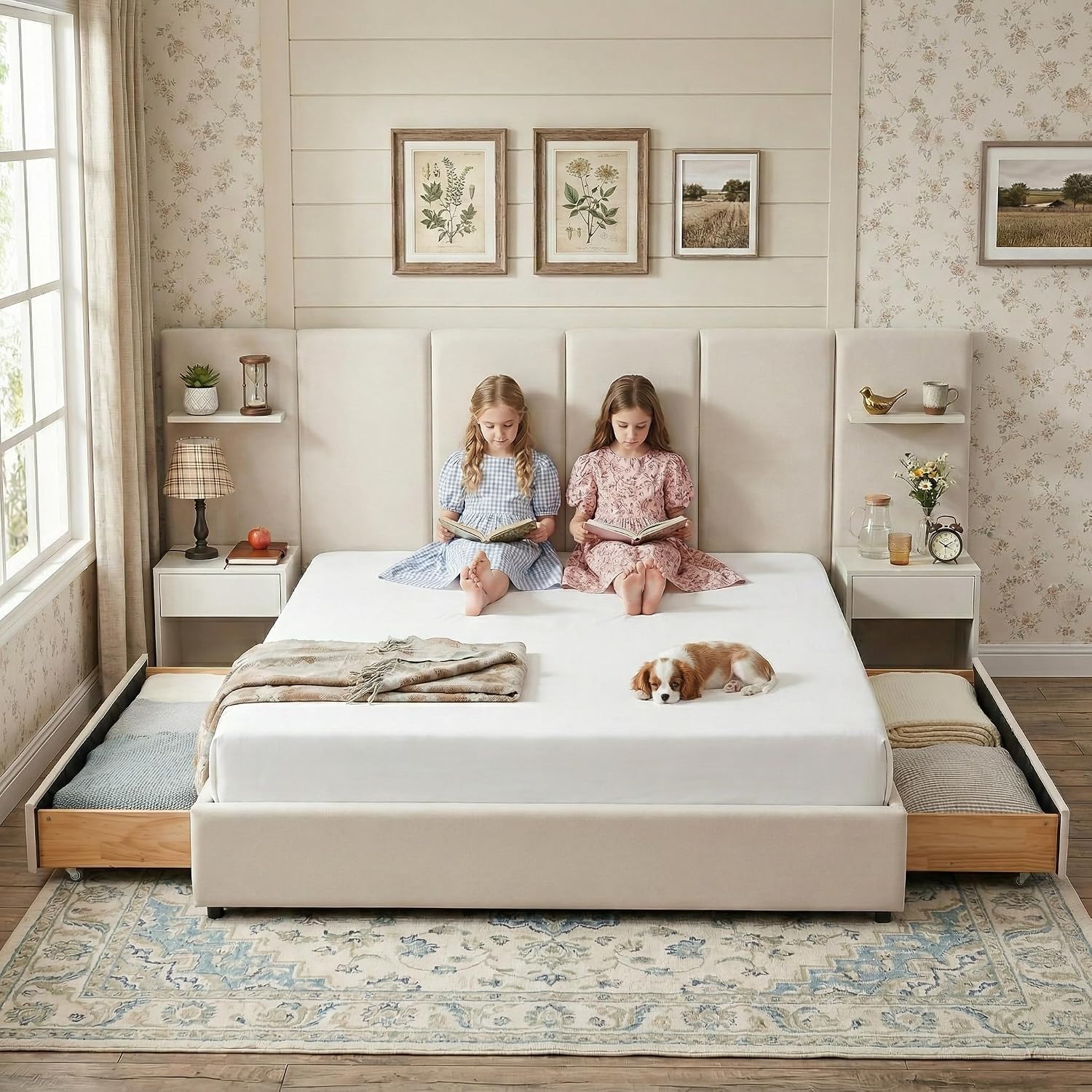 Depolama Alanı ve Entegre Komo - King Size Bed Frame With Storage Drawers incelemesi ve fiyatı