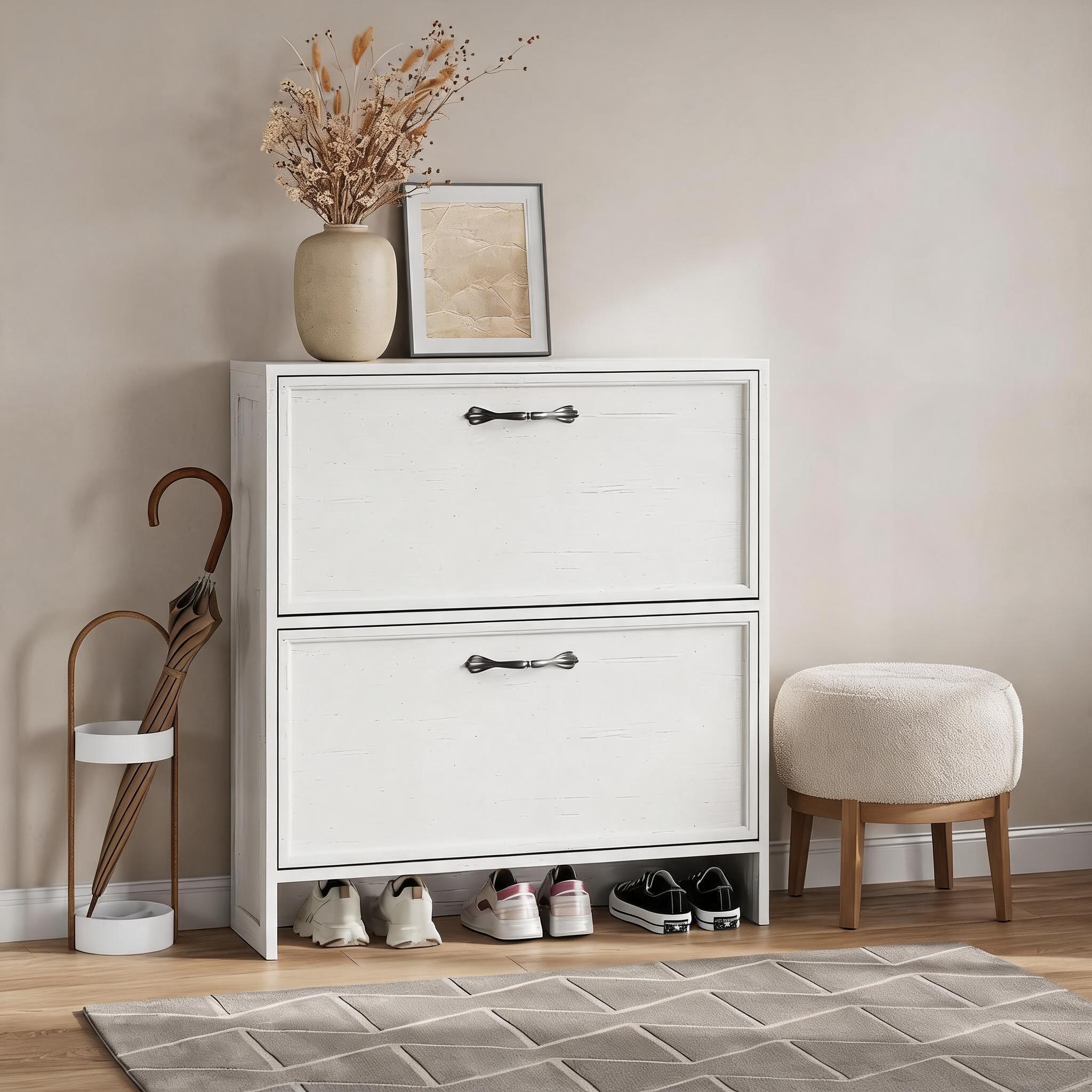 2 Çekmeceli Ayakkabı Dolabı, A - Shoe Rack Cabinet Narrow Entryway incelemesi ve fiyatı