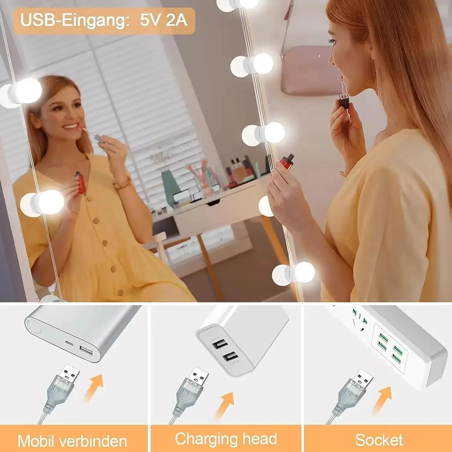 Hollywood Makyaj Aynası Işık S - Dressing Table Vanity With Lighted Mirror incelemesi ve fiyatı