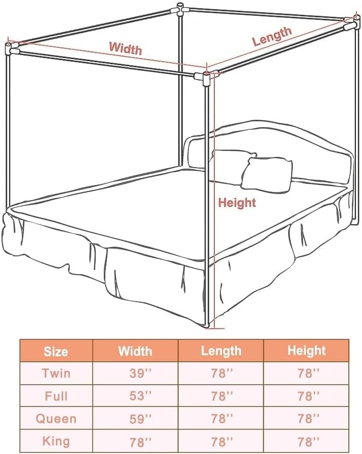 Paslanmaz Çelik Gölgelikli Kar - Canopy Bed Frame Metal Queen incelemesi ve fiyatı