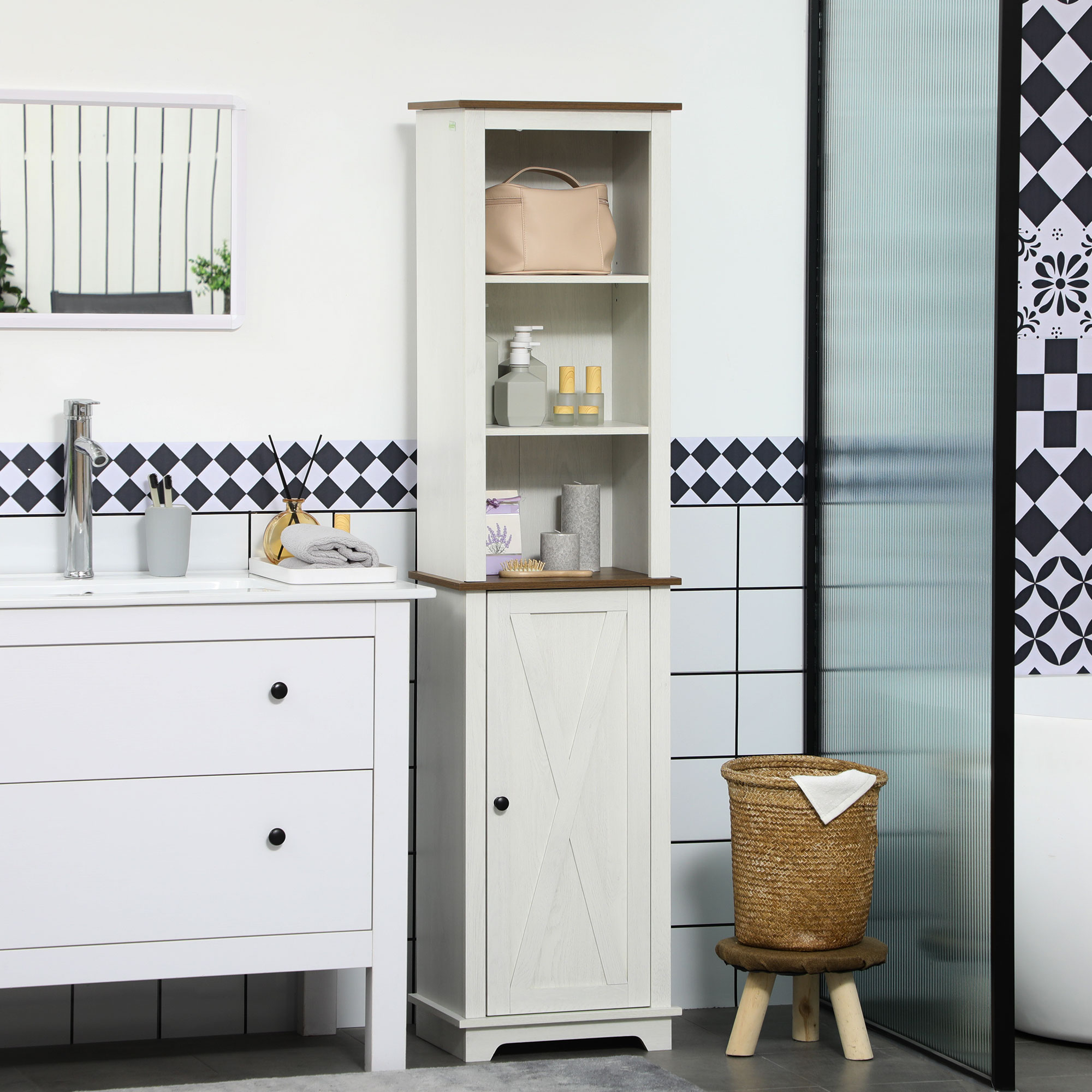 Çiftlik Evi Banyo Dolabı, Kapı - Storage incelemesi ve fiyatı