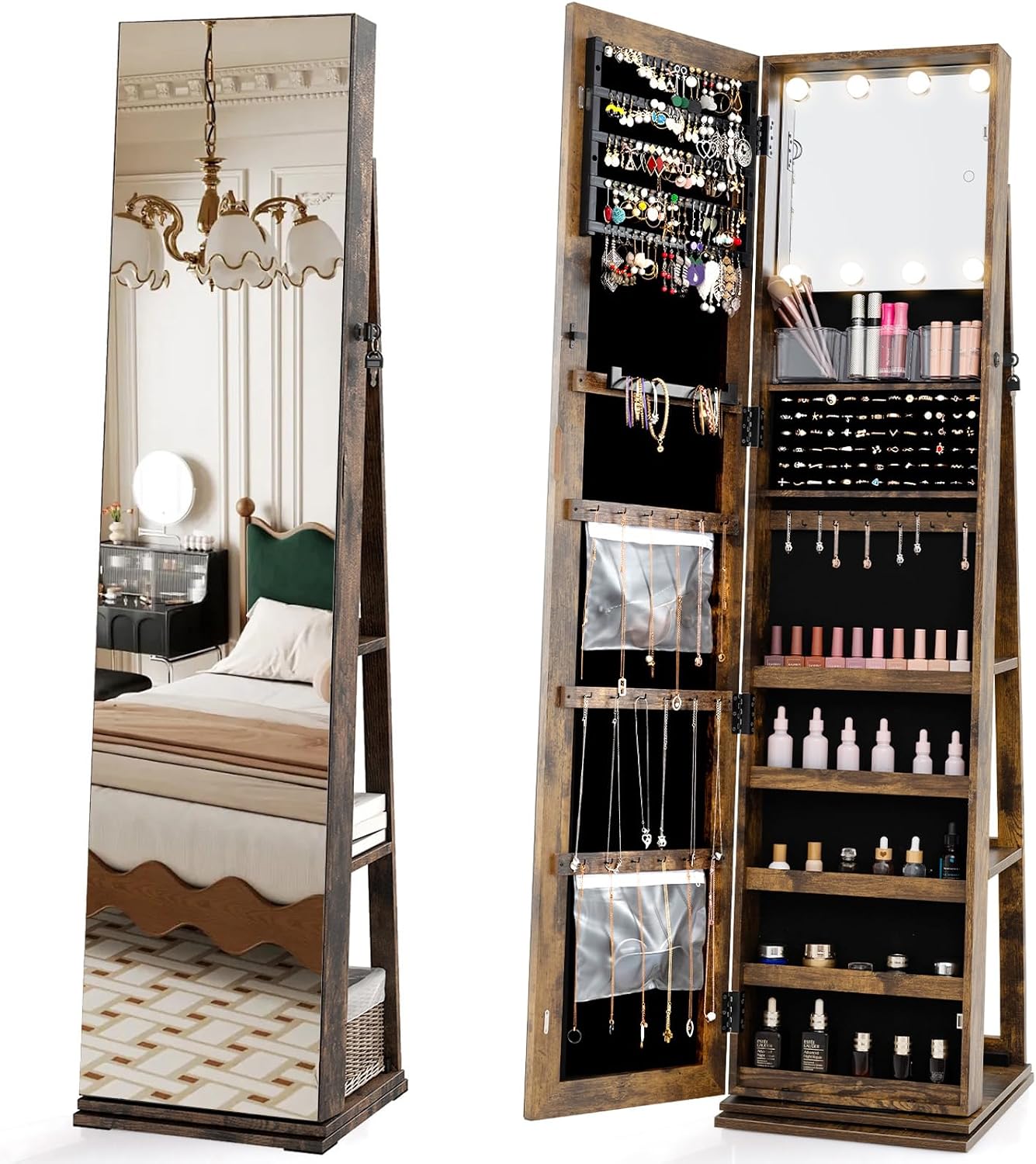 Döner Takı Dolabı Boy Aynası I - Full Length Mirror Jewelry Armoire incelemesi ve fiyatı