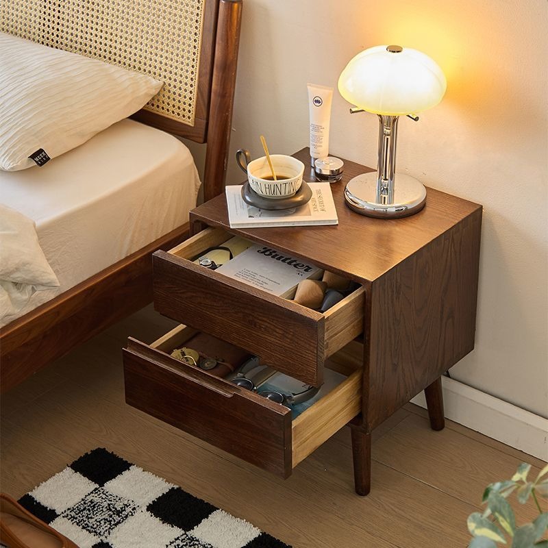 Ahşap Başucu Masaları Vintage  - Solid Wood Nightstand 2 Drawers incelemesi ve fiyatı