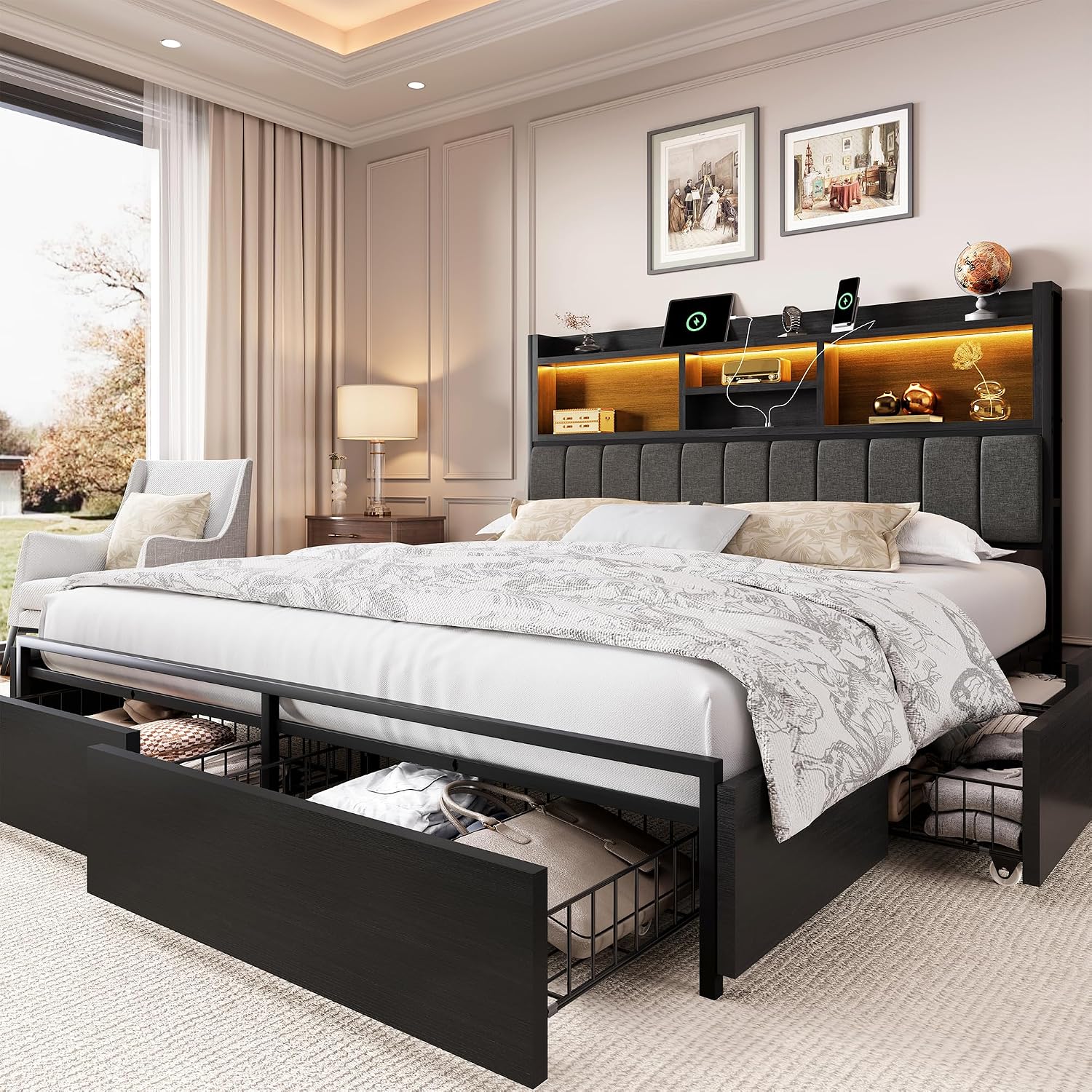 6 Çekmeceli Kral Boy Yatak Çer - King Size Bed Frame With Storage Drawers incelemesi ve fiyatı
