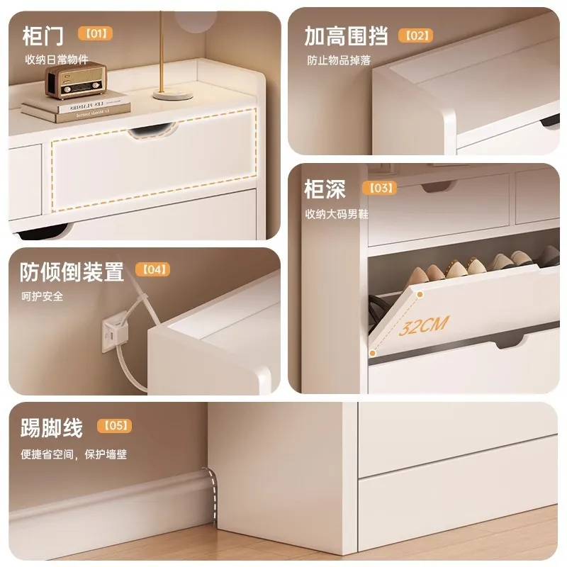 Masif Ahşap Gövdeli Ayakkabılı - Shoe Rack Cabinet Narrow Entryway incelemesi ve fiyatı