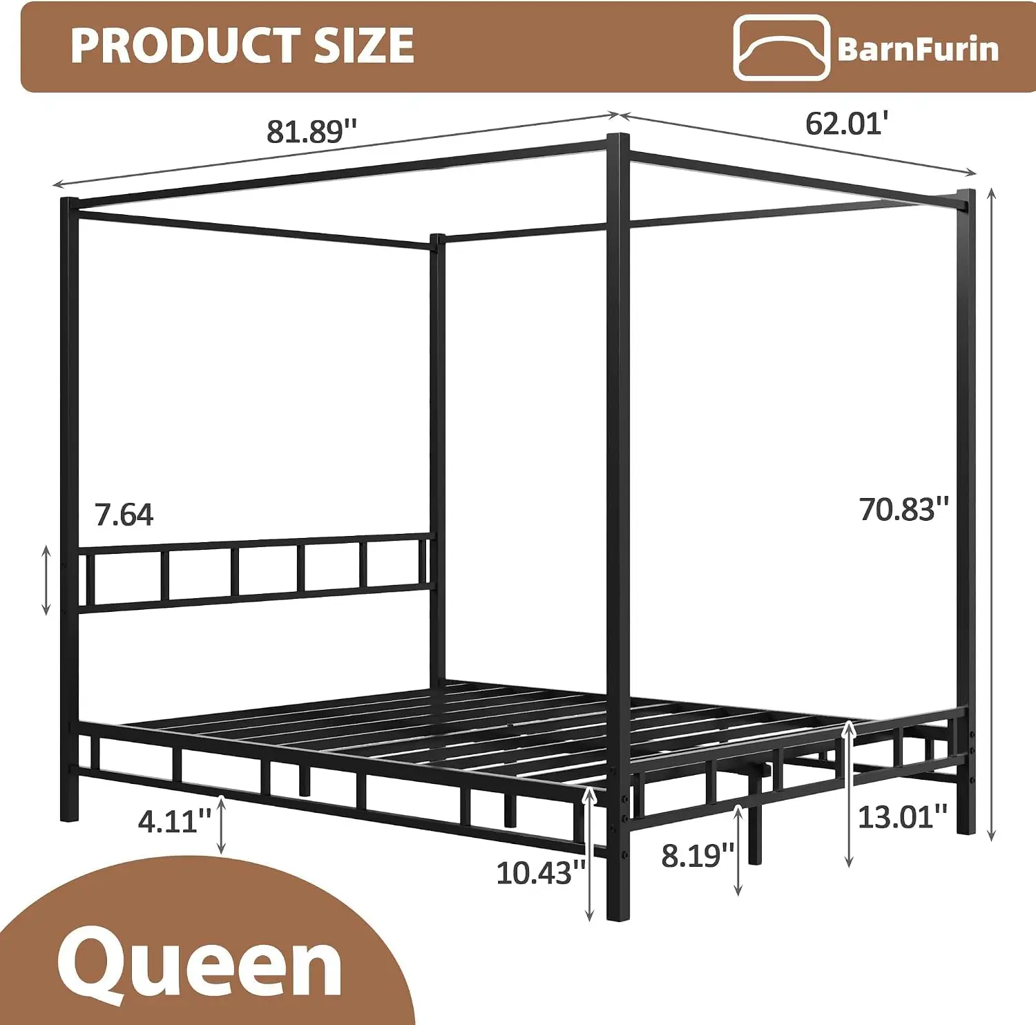 Metal Çerçeveli Karyola, Krali - Canopy Bed Frame Metal Queen incelemesi ve fiyatı
