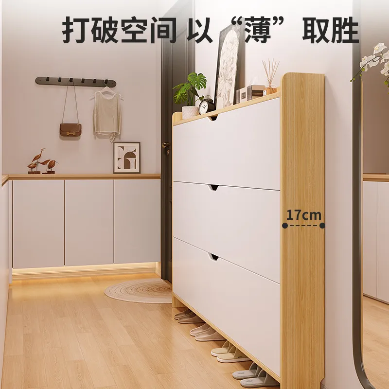 Büyük Kapasiteli Ahşap Ayakkab - Shoe Rack Cabinet Narrow Entryway incelemesi ve fiyatı