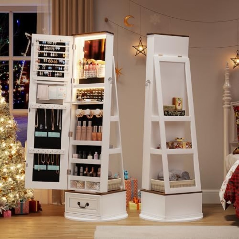 360 ° Döner Mücevher Dolabı ve - Full Length Mirror Jewelry Armoire incelemesi ve fiyatı