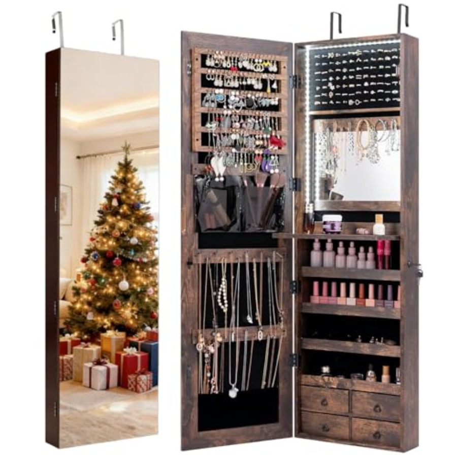 Yatak odası veya makyaj masası - Full Length Mirror Jewelry Armoire incelemesi ve fiyatı