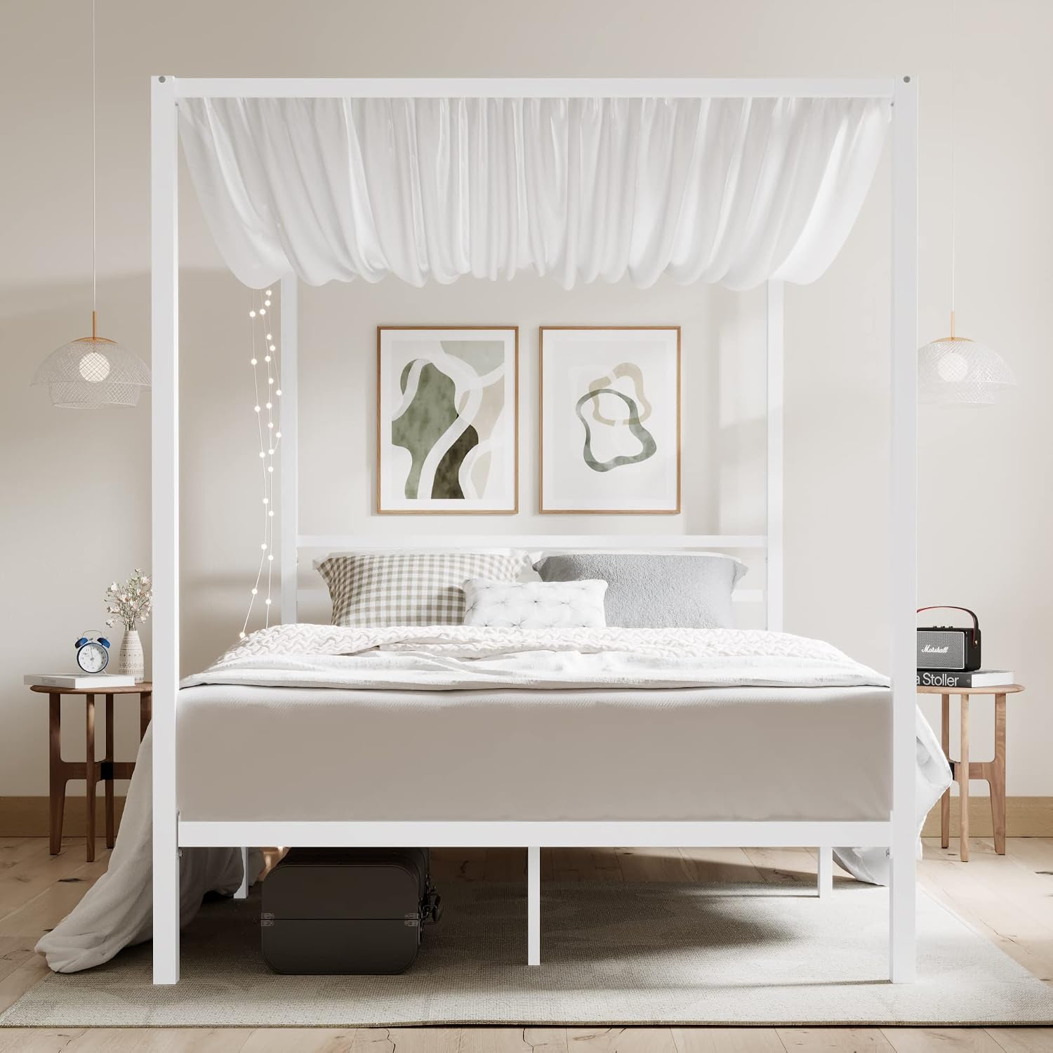 Queen Boy Metal Çerçeveli Kary - Canopy Bed Frame Metal Queen incelemesi ve fiyatı