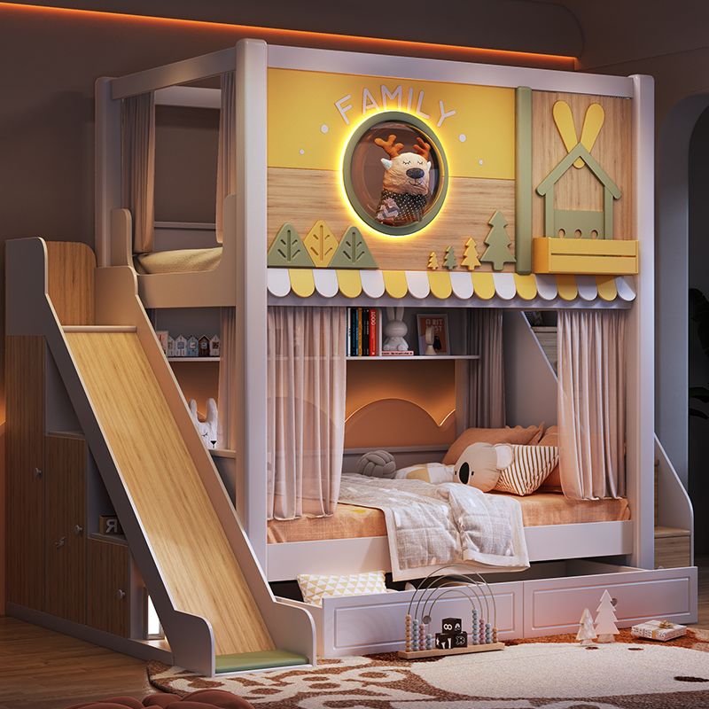 Modern Orman Temalı Çocuk Ranz - Bunk Bed With Stairs And Slide incelemesi ve fiyatı