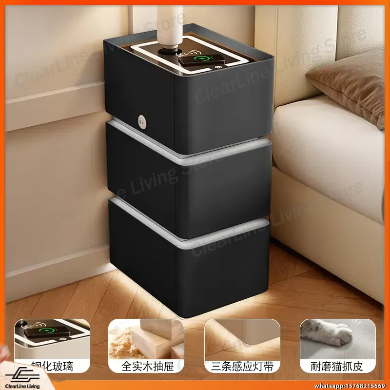 Ultra Dar Yüzer Komodin 3 Katl - Floating Nightstand With Led Light incelemesi ve fiyatı