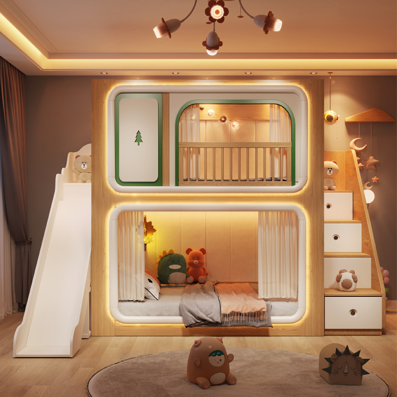 Loft Çift Katlı Çocuk Yataklar - Bunk Bed With Stairs And Slide incelemesi ve fiyatı