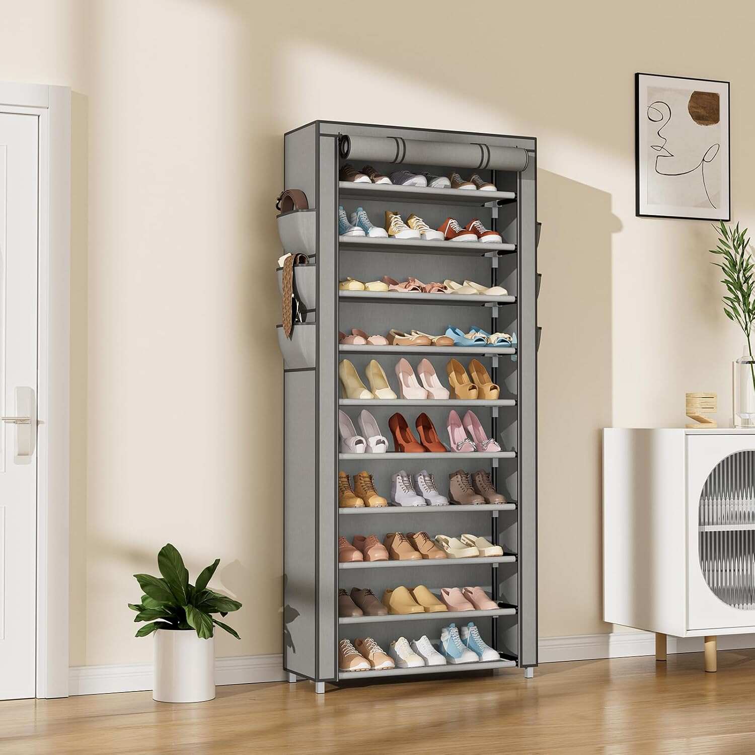 Dikey Dar Ayakkabılık Düzenley - Shoe Rack Cabinet Narrow Entryway incelemesi ve fiyatı